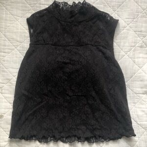 Elegant Black Lace Uniqlo Top